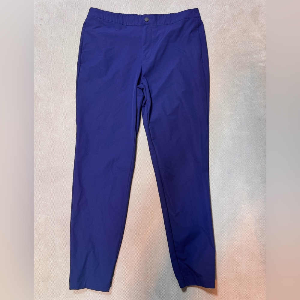 Banana Republic Jogger Pants Mens 36x31 Blue Elastic Cuffed Polyester Casual